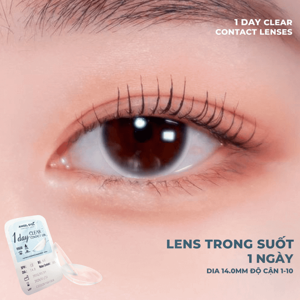  LENS 1 NGÀY TRONG SUỐT | LENS 1 NGÀY KHÔNG MÀU ANGEL EYES 