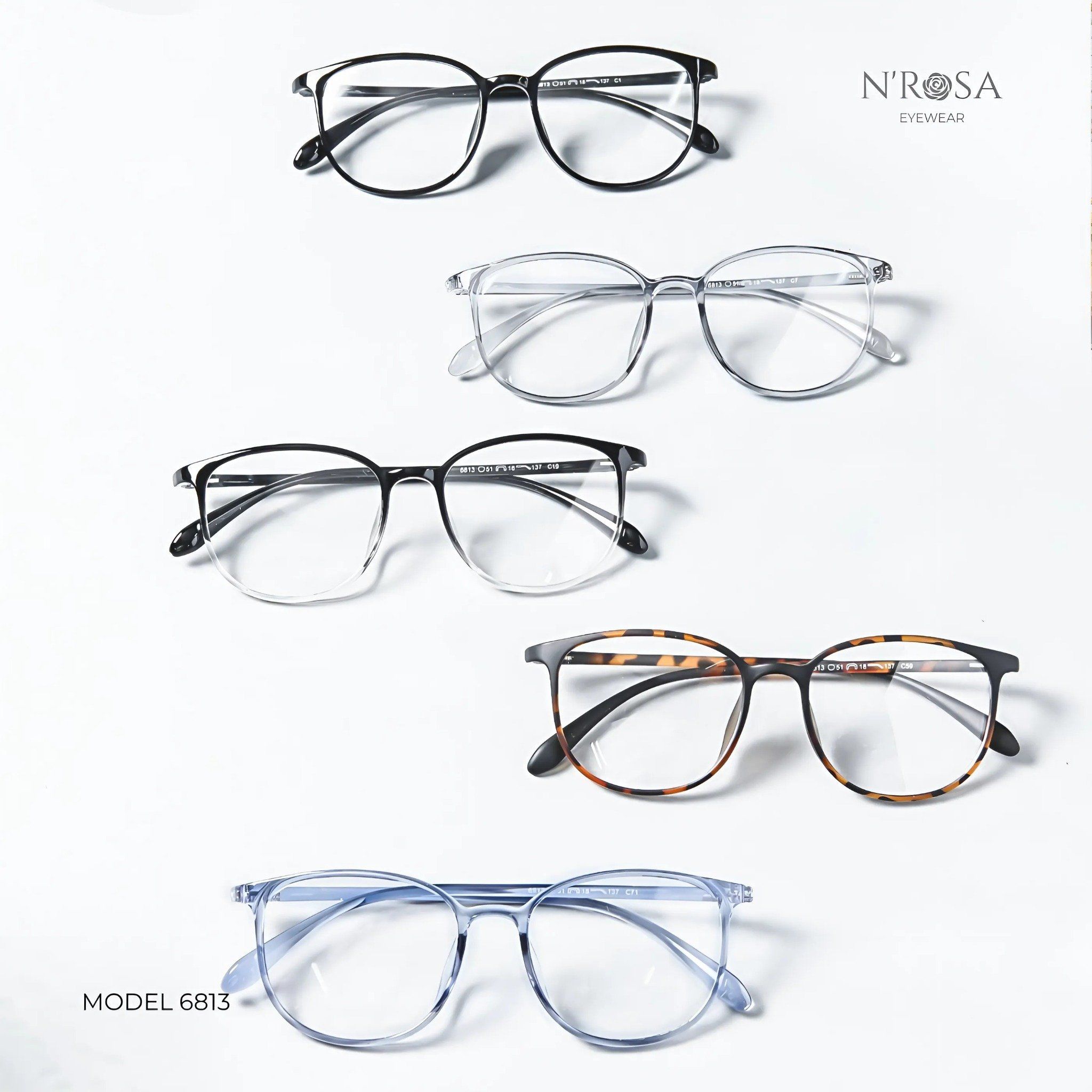  [Angel Eyes x N'ROSA] Gọng Kính Cận Nhựa Siêu Nhẹ, Dẻo Chống Gãy – Đa Dạng Form, Màu Sắc Trendy 