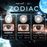  Angel Eyes Korea Brand LIBRA Natural Enlarging Brown Colored Daily Disposable Contact Lenses with Prescription (for Nearsightedness) - Diameter 14.0mm - Power 0-8 - Ultra-Moist 