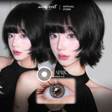  Lens xám có độ cận N'Rosa Capricon cho mắt thở cao cấp Angel Eyes phân phối | Độ cận 0-8 | Chất liệu MPC siêu ẩm 