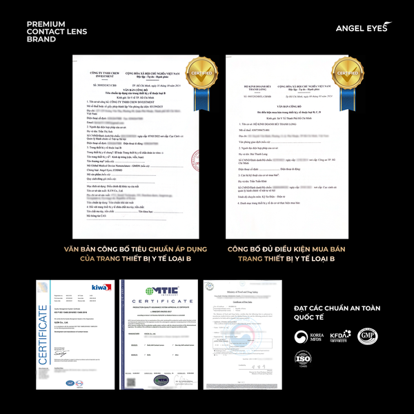  Lens xám áp tròng 1 ngày SCOPRIO - nhãn hiệu  Angel Eyes - Độ cận 0-8 - Dia 14.0mm 