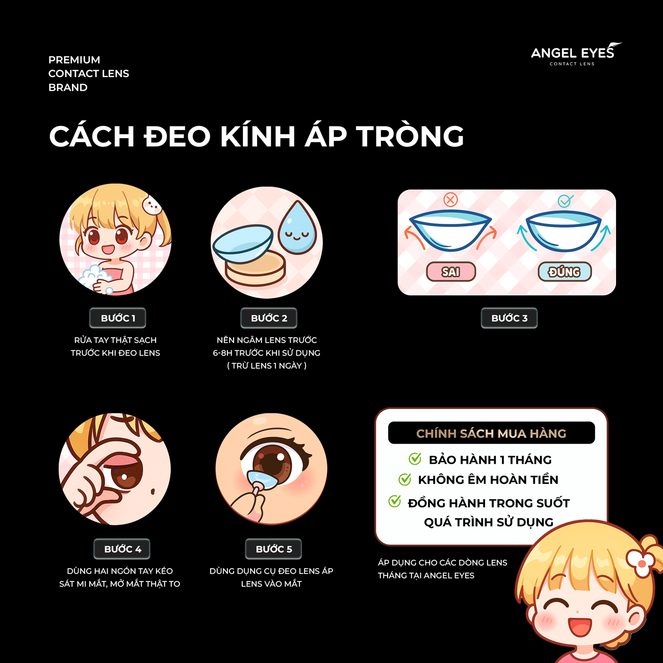  Lens xám áp tròng 1 ngày SCOPRIO - nhãn hiệu  Angel Eyes - Độ cận 0-8 - Dia 14.0mm 