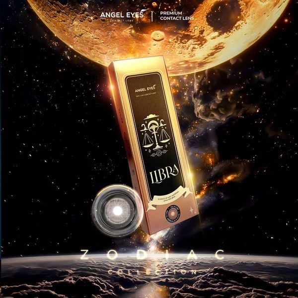  Angel Eyes Korea Brand LIBRA Natural Enlarging Brown Colored Daily Disposable Contact Lenses with Prescription (for Nearsightedness) - Diameter 14.0mm - Power 0-8 - Ultra-Moist 