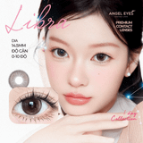  Angel Eyes Korea Brand LIBRA Natural Enlarging Brown Colored Daily Disposable Contact Lenses with Prescription (for Nearsightedness) - Diameter 14.0mm - Power 0-8 - Ultra-Moist 