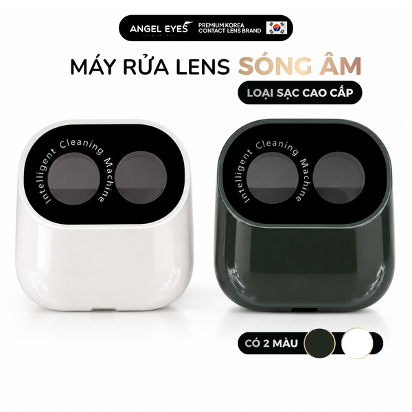  Máy rửa lens ANGEL EYES dùng pin và sạc, máy kính áp tròng sóng âm 