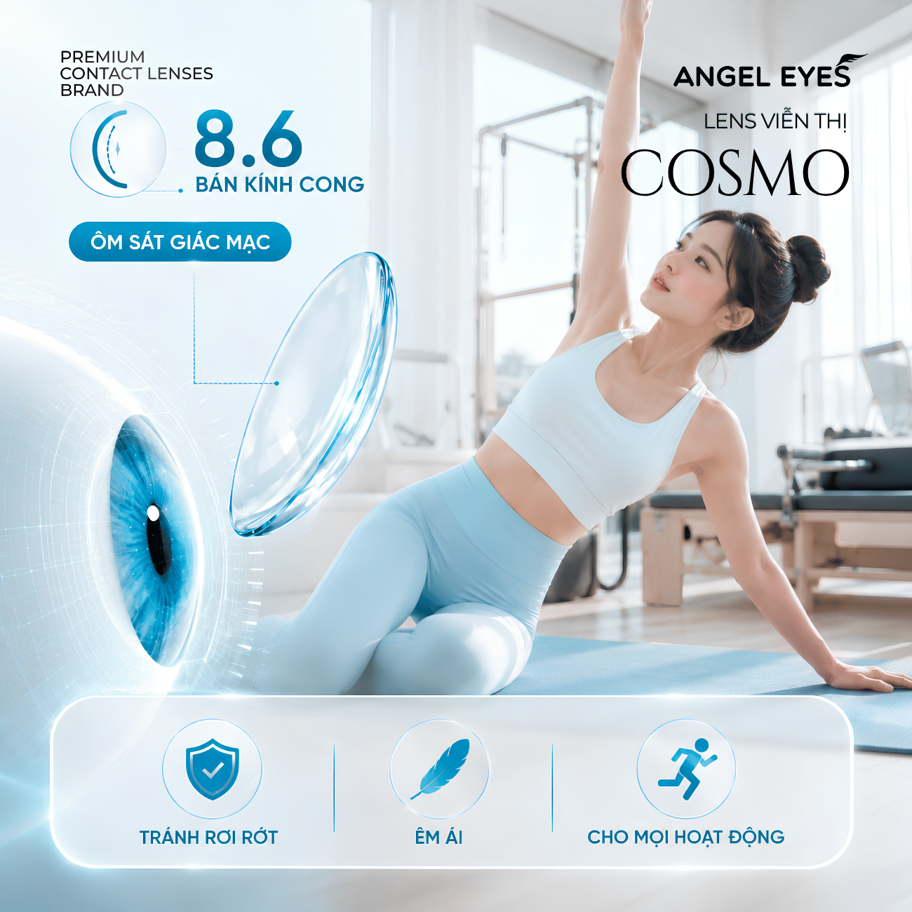  LENS TRONG SUỐT VIỄN THỊ COSMO CAO CẤP CỦA HÀN QUỐC CÓ ĐỘ TỪ +0.5 ĐẾN +6 ĐỘ 