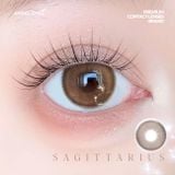  Angel Eyes Korea Brand SAGITTARIUS Natural Enlarging Brown Colored Daily Disposable Contact Lenses with Prescription (for Nearsightedness) - Diameter 14.5mm - Power 0-8 - Ultra-Moist 