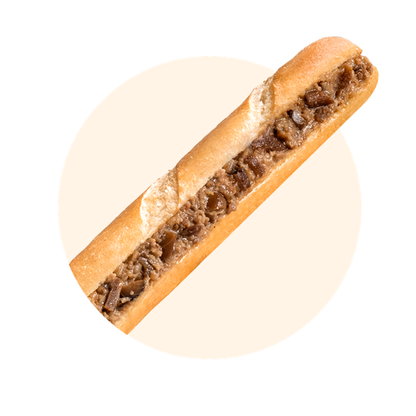 Bánh Mì Que Bò Nấm Xốt Bơ