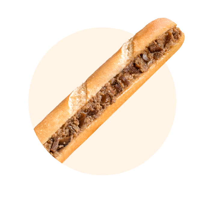 Bánh Mì Que Bò Nấm Xốt Bơ