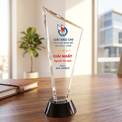 Cúp pha lê trao giải thưởng báo chí truyền thông hay những cuộc thi trong những hoạt động xã hội và doanh nghiệp