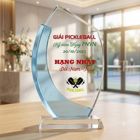 Cúp Pickleball pha lê trao giải hay lưu niệm ở những giải pickleball