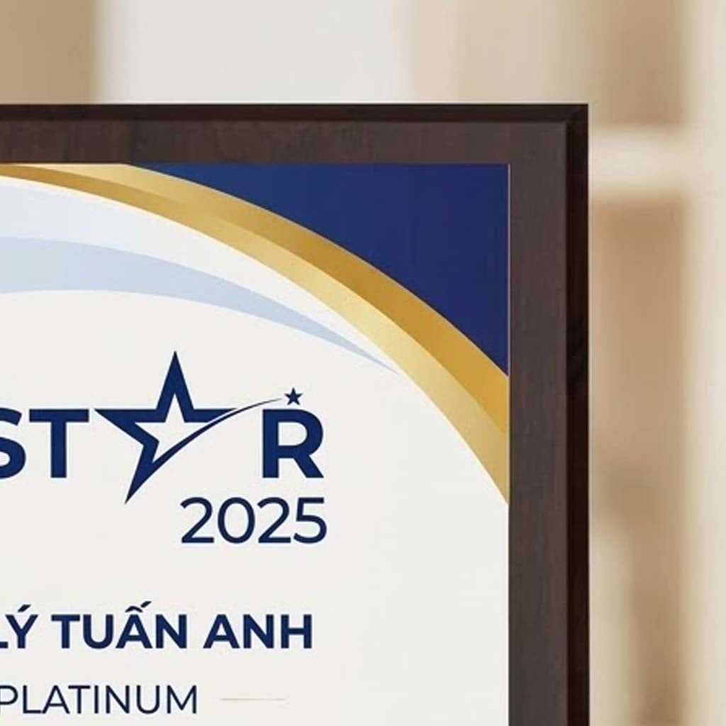 Bảng chứng nhận đại lý bán hàng chính hãng phù hợp ngành hàng đồ dùng gia đình nội thất
