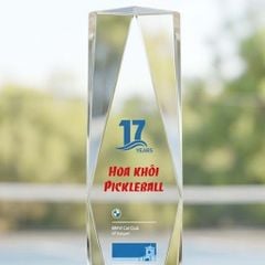 Cúp Pickleball pha lê khối trao giải nhất nhì ba ở những giải pickleball