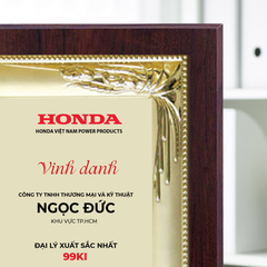 Bảng vàng chứng nhận nhà phân phối phù hợp nhiều ngành hàng cho doanh nghiệp