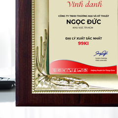 Bảng vàng chứng nhận nhà phân phối phù hợp nhiều ngành hàng cho doanh nghiệp