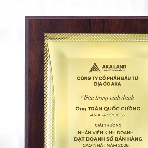 Bảng vinh danh cá nhân tập thể doanh nghiệp lĩnh vực bất động sản nhà đất
