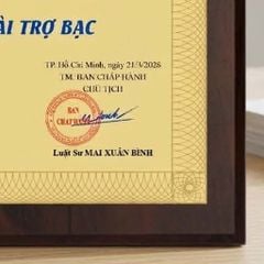 Bảng tri ân cá nhân doanh nghiệp tài trợ cho những hoạt động xã hội