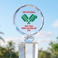 Cúp Pickleball pha lê khối cao cấp trao giải nhất nhì ba ở những giải pickleball