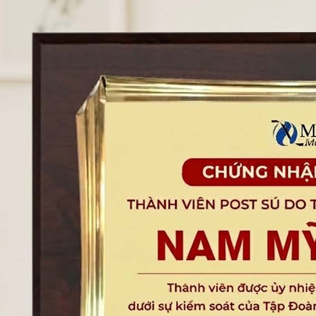 Bảng chứng nhận doanh nghiệp thành viên được ủy nhiệm sản xuất hàng hóa