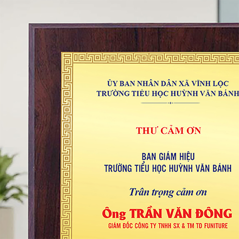 Bảng vinh danh tri ân nhà tài trợ mạnh thường quân trong ngành giáo dục