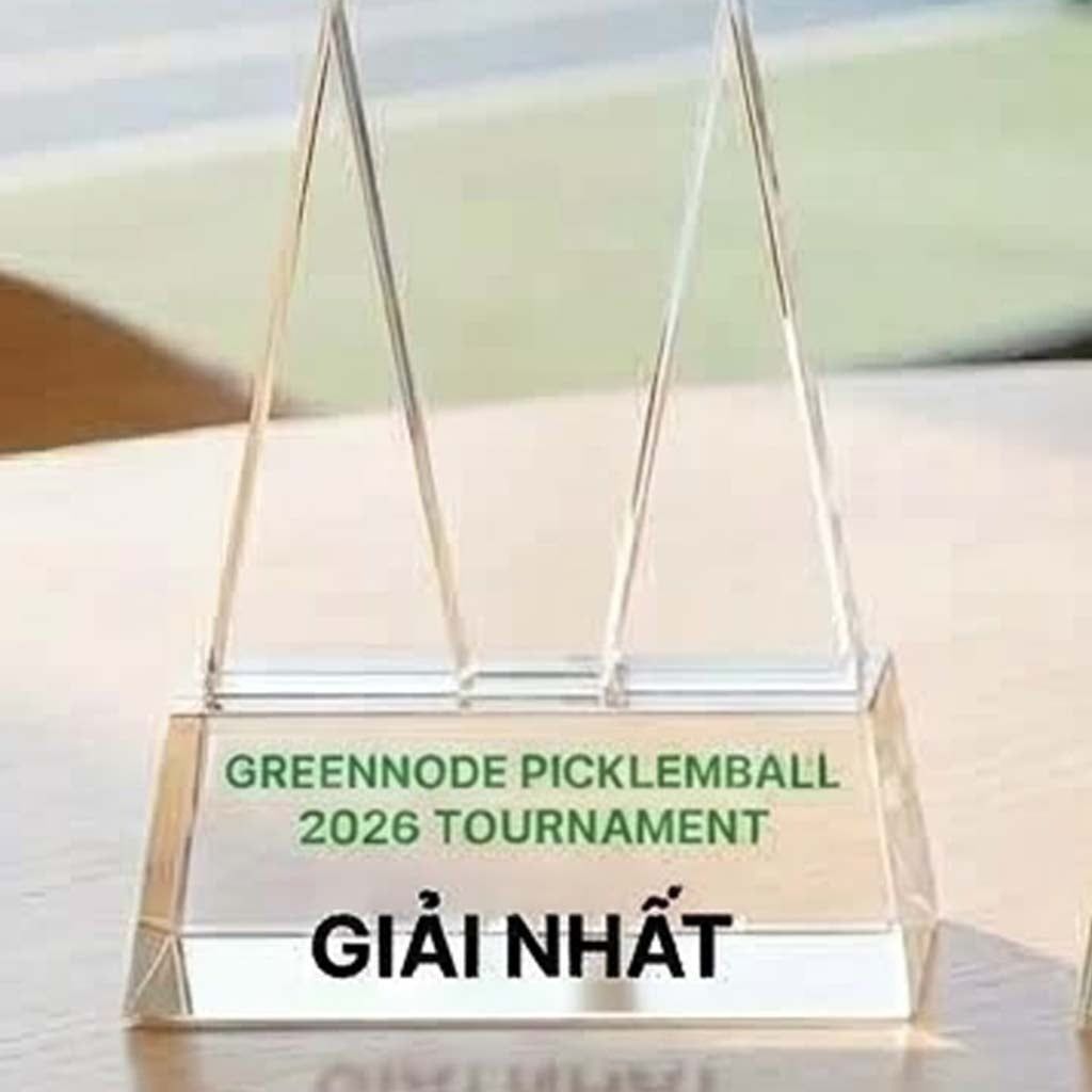 Cúp Pickleball pha lê trao giải với 3 kích thước cho giải nhất giải nhì và giải ba