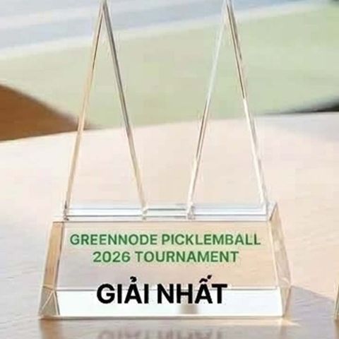 Cúp Pickleball pha lê trao giải với 3 kích thước cho giải nhất giải nhì và giải ba