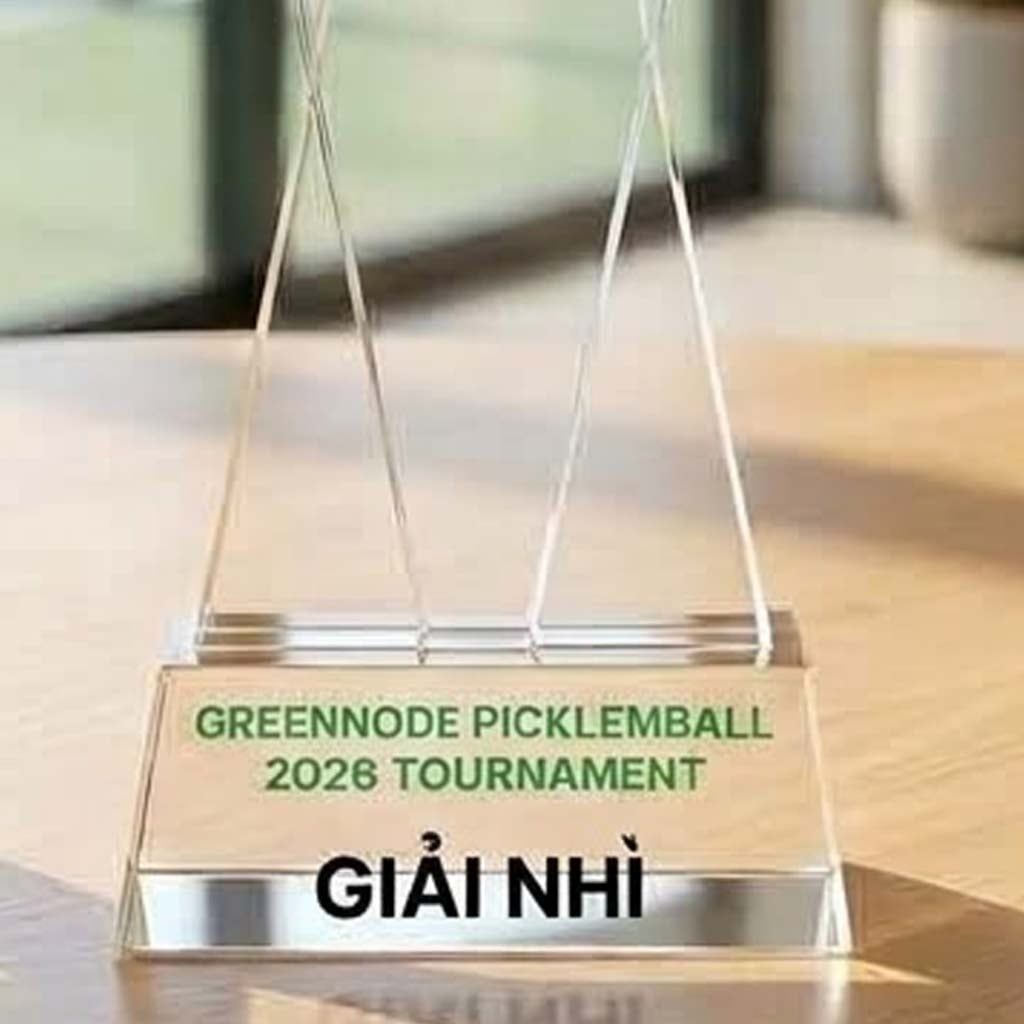 Cúp Pickleball pha lê trao giải với 3 kích thước cho giải nhất giải nhì và giải ba