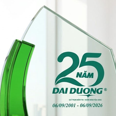 Kỷ niệm chương thủy tinh tặng vinh danh 10 năm thâm niên công tác, làm việc