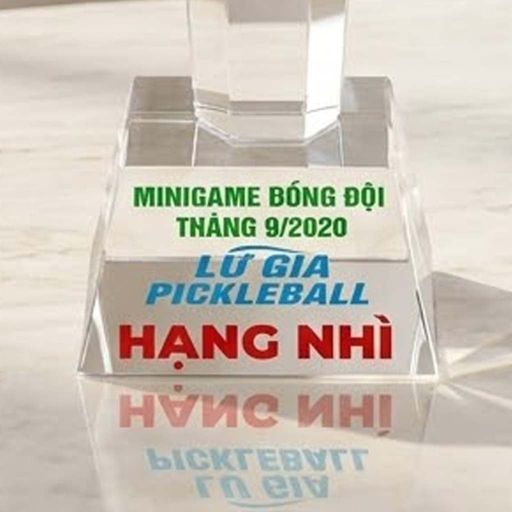 Cúp Pickleball pha lê kim cương trao giải nhất nhì ba pickleball có 3 kích thước
