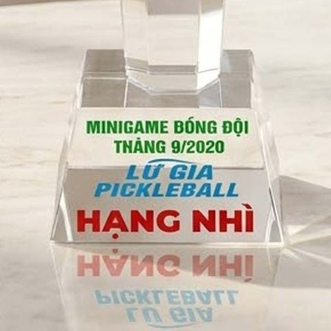 Cúp Pickleball pha lê kim cương trao giải nhất nhì ba pickleball có 3 kích thước