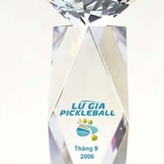 Cúp Pickleball pha lê khối trao giải nhất nhì ba pickleball có 3 kích thước
