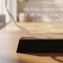 Kỷ niệm chương pha lê lưu niệm hình tròn kỷ niệm ngày thành lập công ty