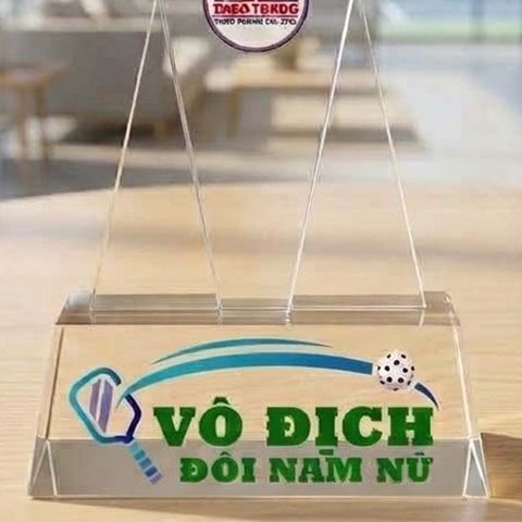 Cúp Pickleball pha lê khối trao giải nhất nhì ba phù hợp CLB Pickleball tổ chức giải