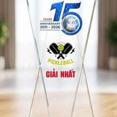 Cúp Pickleball pha lê giải nhất nhì ba phù hợp doanh nghiệp tổ chức giải pickleball