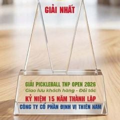 Cúp Pickleball pha lê giải nhất nhì ba phù hợp doanh nghiệp tổ chức giải pickleball