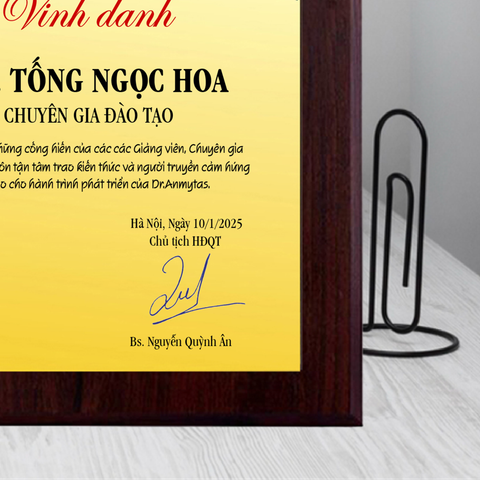 Bảng tri ân chuyên gia quản lý lãnh đạo doanh nghiệp