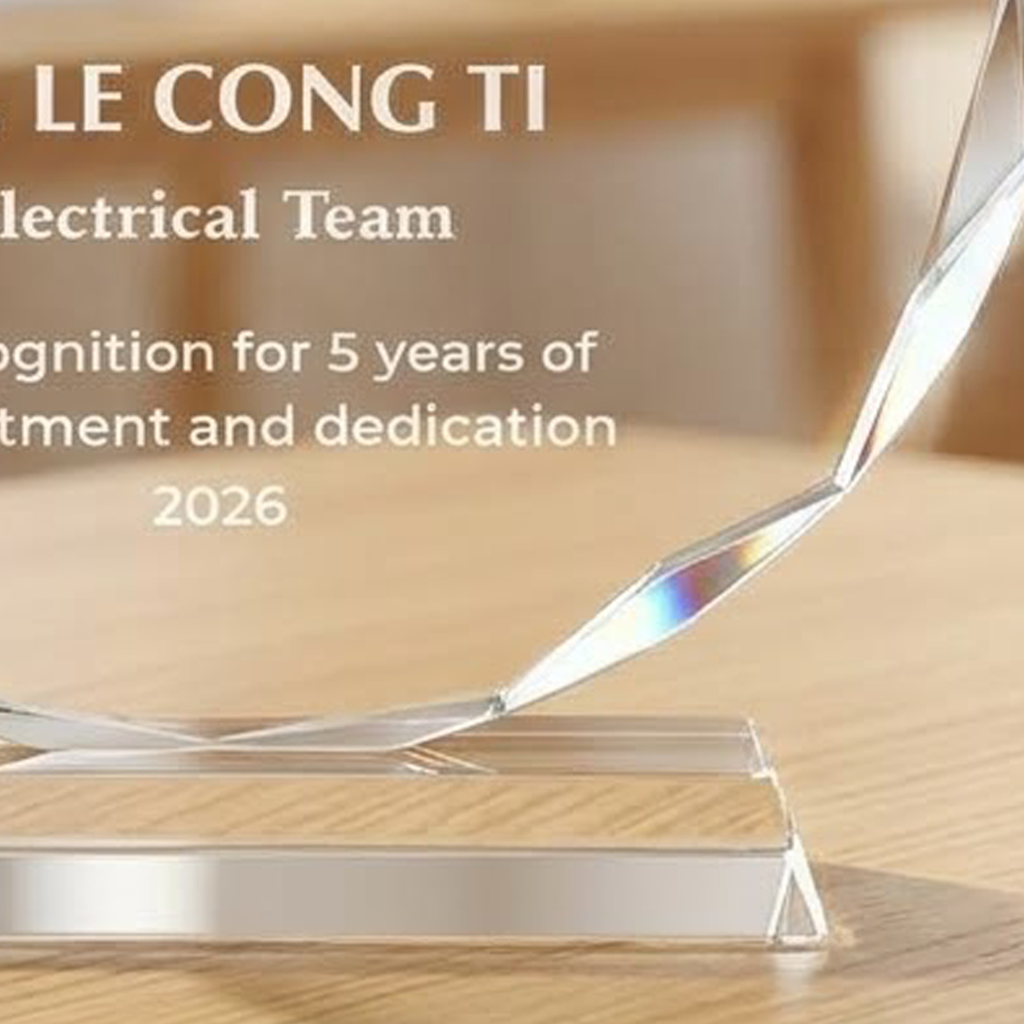 Kỷ niệm chương pha lê hình tròn tặng cá nhân tập thể xuất sắc