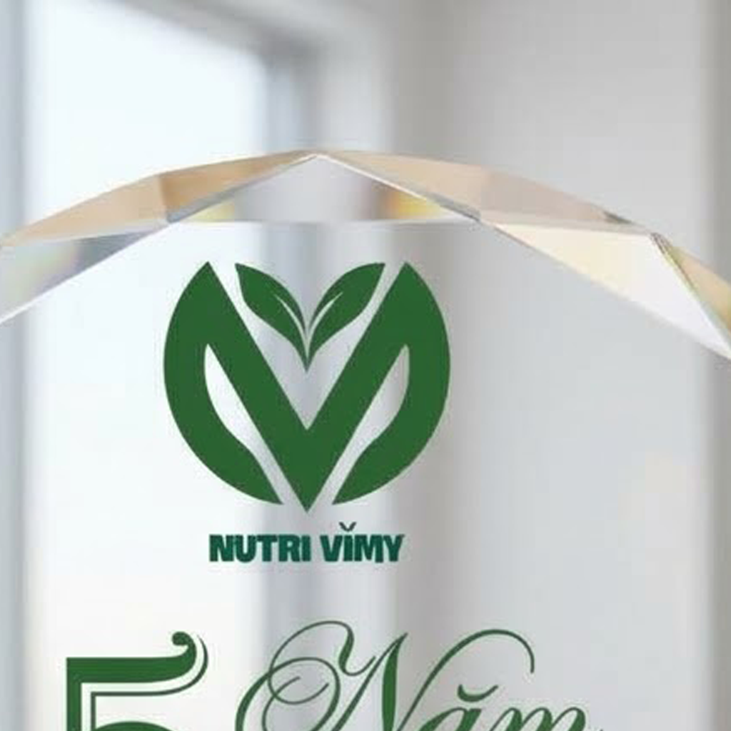 Kỷ niệm chương pha lê hình tròn vinh danh lãnh đạo quản lý xuất sắc