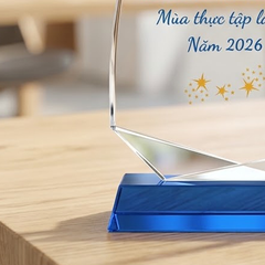 Kỷ niệm chương pha lê hình cánh buồm tri ân nhân viên của doanh nghiệp