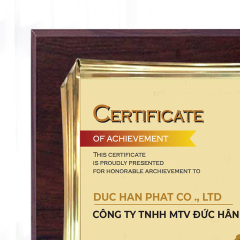 Bảng biểu trưng vinh danh đối tác khách hàng đồng hành cùng doanh nghiệp