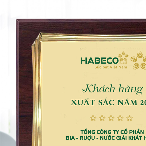 Bảng biểu trưng làm quà tặng cho hội nghị khách hàng ngành thực phẩm nước giải khát