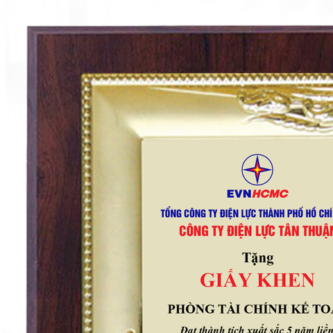 Bảng biểu trưng tri ân khen thưởng nhân viên cá nhân tập thể xuất sắc năm