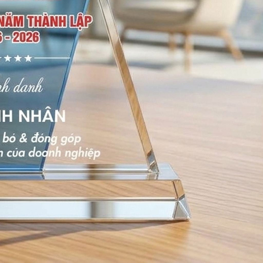 Kỷ niệm chương pha lê lưu niệm trao tặng cho những hoạt động của doanh nghiệp phong trào xã hội