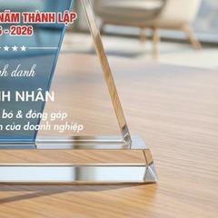 Kỷ niệm chương pha lê lưu niệm trao tặng cho những hoạt động của doanh nghiệp phong trào xã hội