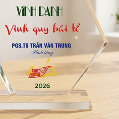 Kỷ niệm chương pha lê hình cánh buồm vinh danh cá nhân xuất sắc cảu gia tộc