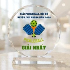 Cúp Pickleball pha lê dùng trao giải hay lưu niệm ở những giải thể thao