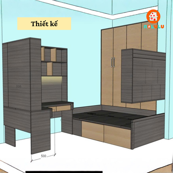 Nolulu| DỰ ÁN THIẾT KẾ & THI CÔNG PHÒNG NGỦ CHỊ THUY – GÒ VẤP