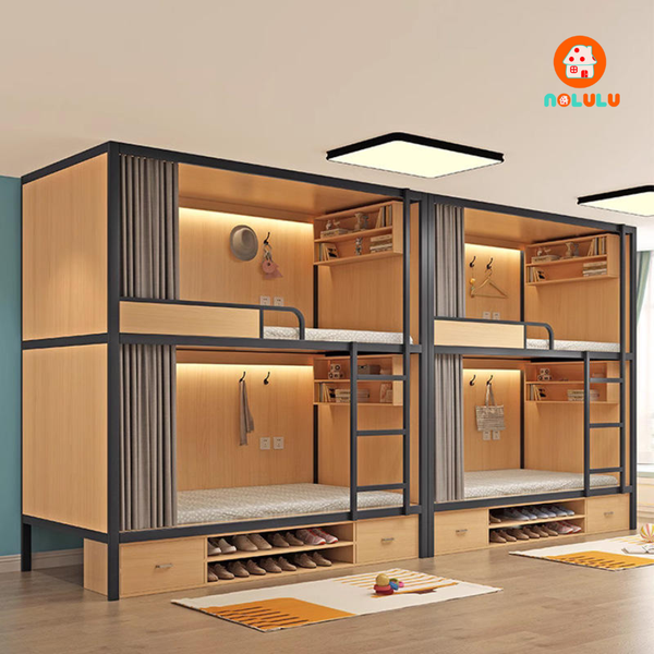 Giường tầng khung sắt hiện đại cho kí túc xá Nolulu - GTS06