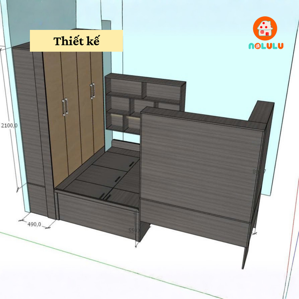 Nolulu| DỰ ÁN THIẾT KẾ & THI CÔNG PHÒNG NGỦ CHỊ THUY – GÒ VẤP