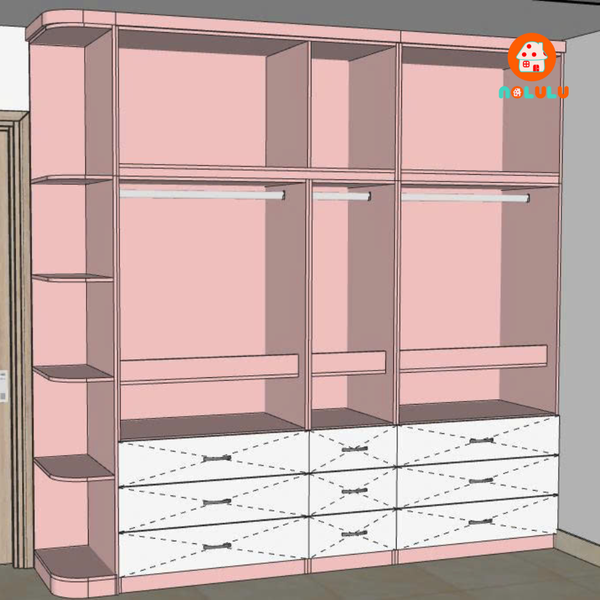 Thiết Kế & Thi Công Phòng Ngủ Bé – Combo Phòng Ngủ Baby Pink